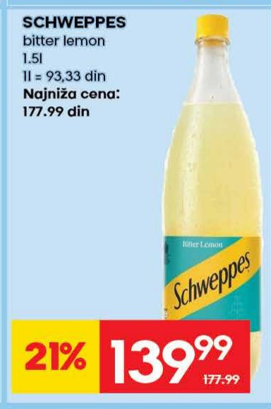 SCHWEPPES bitter lemon 1.5l