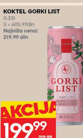 KOKTEL GORKI LIST