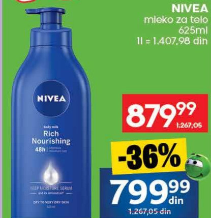 NIVEA mleko za telo