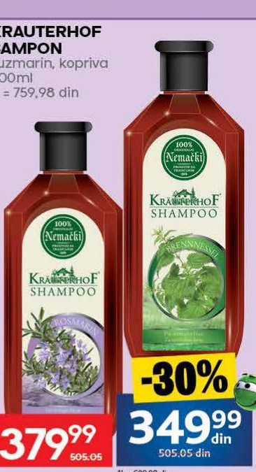 KRAUTERHOF ŠAMPON ruzmarin, kopriva