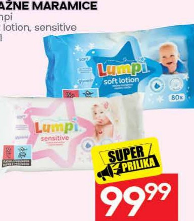 VLAŽNE MARAMICE Lumpi soft lotion, sensitive 80/1
