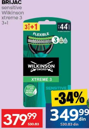 BRIJAČ sensitive Wilkinson xtreme 3 3+1
