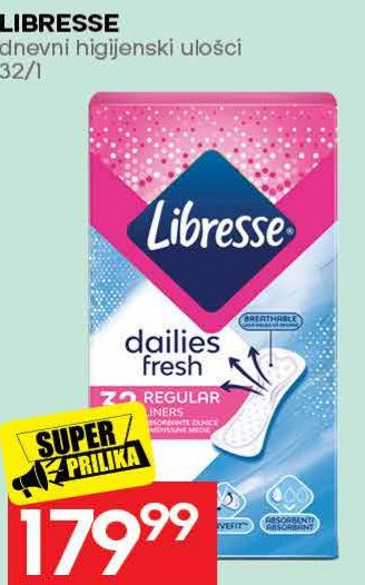 LIBRESSE dnevni higijenski ulošci 32/1