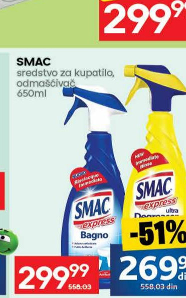 SMAC sredstvo za kupatilo, odmašćivač 650ml