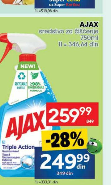 AJAX sredstvo za čišćenje 750ml