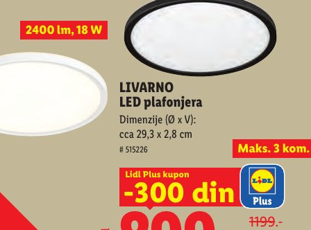 LIVARNO LED plafonjera