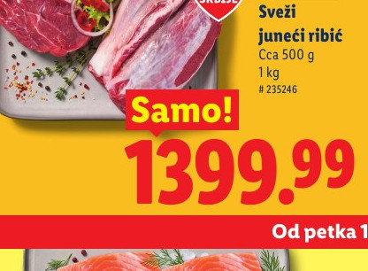 Svež juneći ribić