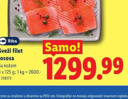Sveži filet lososa