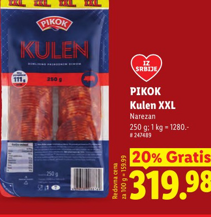 PIKOK Kulen XXL Narezan