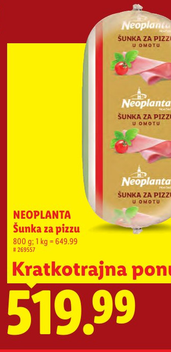 NEOPLANTA Šunka za pizzu