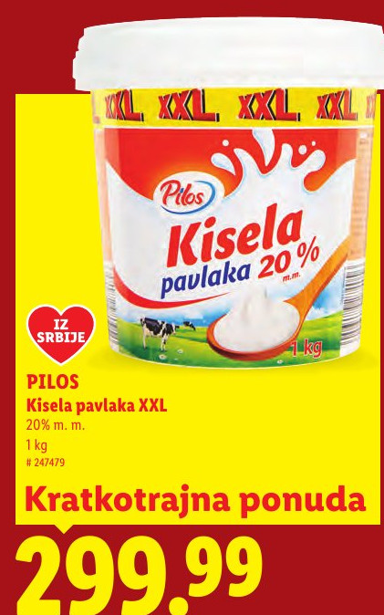 Pilos Kisela pavlaka XXL