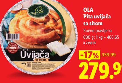 Pita uvijača sa sirom
