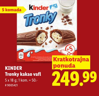 Kinder Tronky kakao vafl