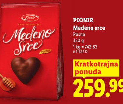 PIONIR Medeno srce