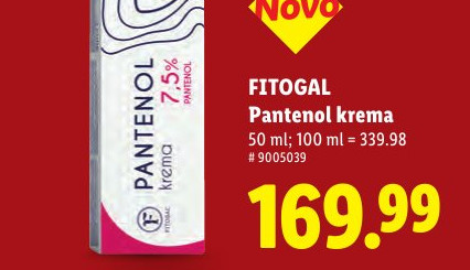 FITOGAL Pantenol krema