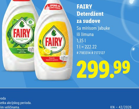FAIRY Deterdžent za suđe