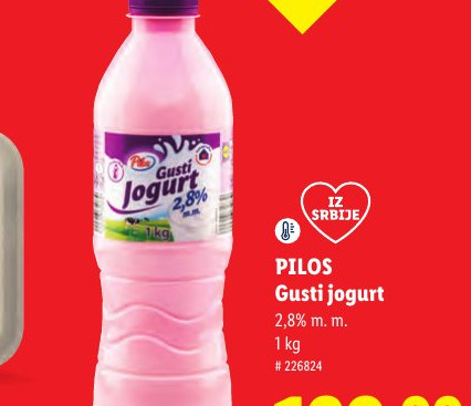 PILOS Gusti jogurt 2,8% m. m.