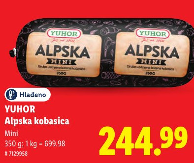 YUHOR Alpska kobasica Mini