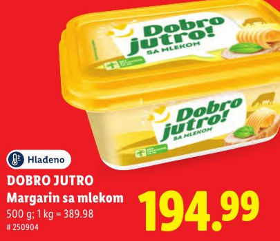 DOBRO JUTRO Margarin sa mlekom