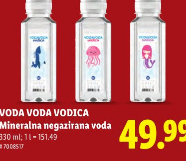 VODA VODA VODICA Mineralna negazirana voda
