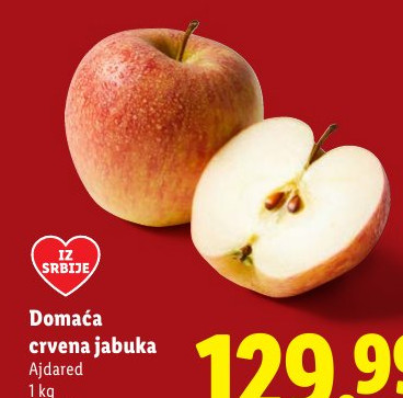 Domaća crvena jabuka Ajdared