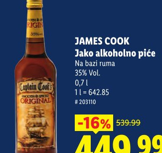 JAMES COOK Jako alkoholno piće