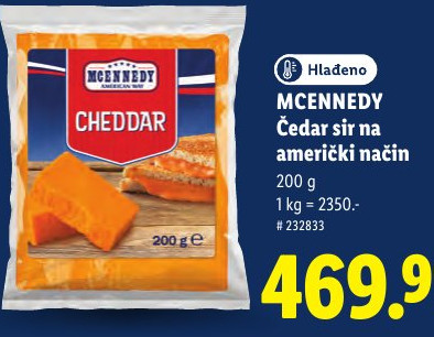 MCENNEDY Čedar sir na američki način