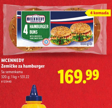 MCENNEDY Zemljičke za hamburger
