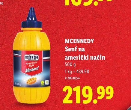 MCENNEDY Senf na američki način