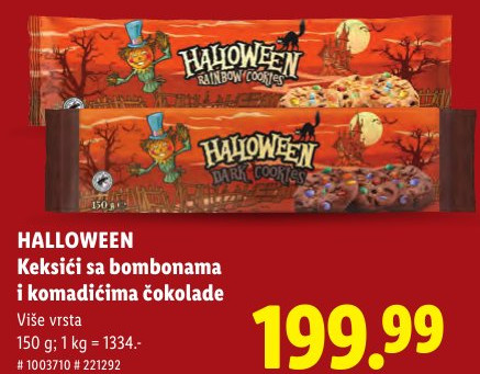 HALLOWEEN Keksići sa bombonama i komadićima čokolade