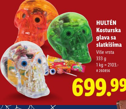 HULTEN Kosturka glava sa slatkišima
