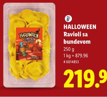HALLOWEEN Ravioli sa bundevom
