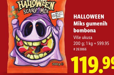 HALLOWEEN Miks gumenih bombona