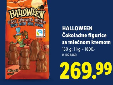 HALLOWEEN Čokoladne figurice sa mlečnim kremom