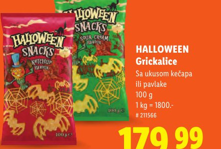HALLOWEEN Grickalice Sa ukusom kečapa ili pavlake