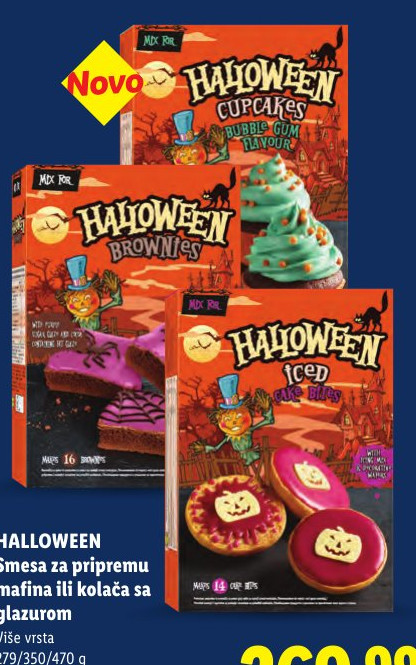 HALLOWEEN Smesa za pripremu mafina ili kolača sa glazurama