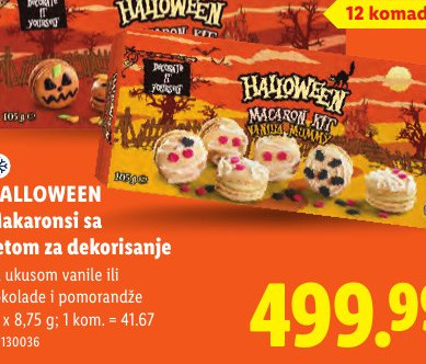 HALLOWEEN Makaroni sa setom za dekorisanje