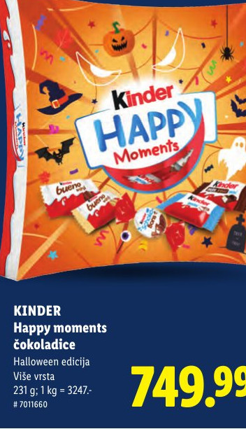 KINDER Happy moments Čokoladice Halloween edicija