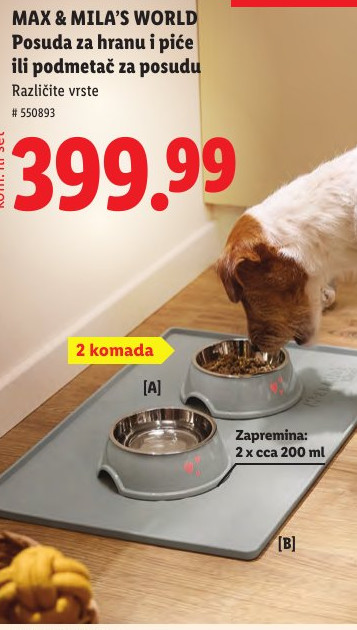MAX & MILA'S WORLD Posuda za hranu i piće ili podmetač za posudu
