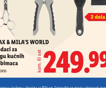 MAX & MILA'S WORLD Dodaci za negu kućnih ljubimaca