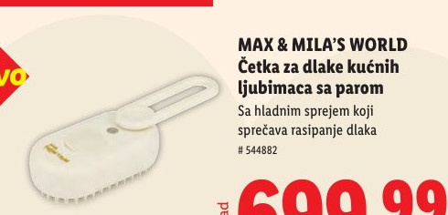 Četka za dlake kućnih ljubimaca sa parom