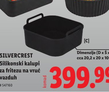Silikonski kalupi za fritazu na vruć vazduh
