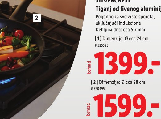 Tiganj od livenog aluminija
