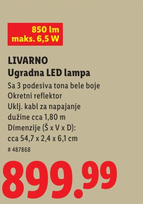 Ugradna LED lampa