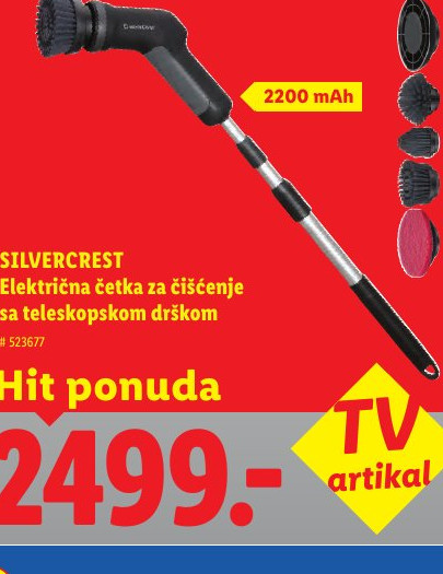 Električna četka za čišćenje sa teleskopskom drškom