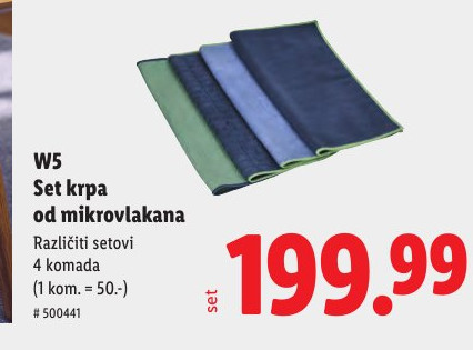 Set krpa od mikrovlakana
