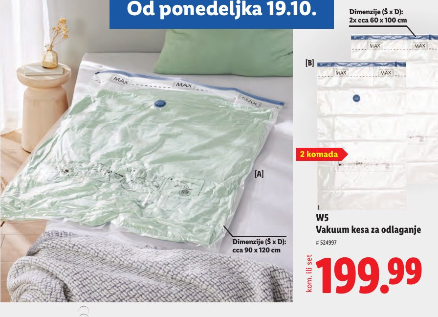 Vakuum kesa za odlaganje
