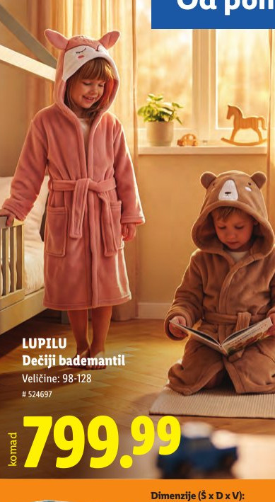 LUPILU Dečiji bademantil