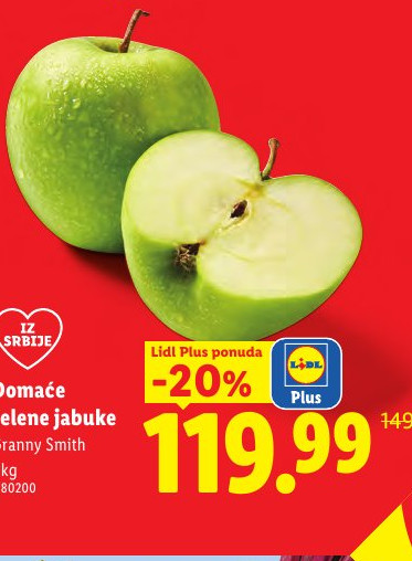 Domaće zelene jabuke Granny Smith