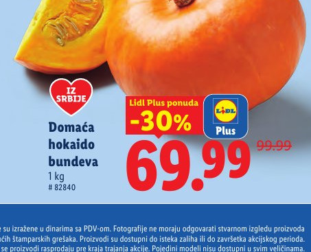 Domaća hokaido bundeva